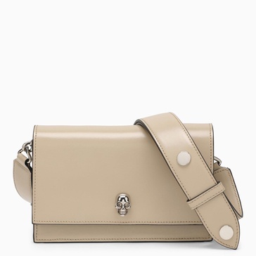 Alexander Mc Queen Small Beige Skull Bag