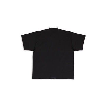 Women's Balenciaga Tab T-shirt Oversized in Black