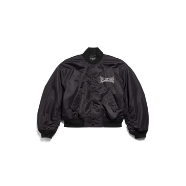 Men's Balenciaga Boxing Varsity Jacket in Black