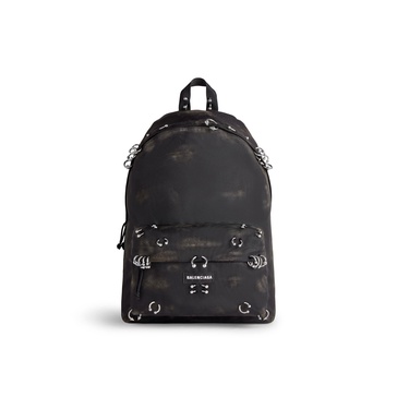 Men's Explorer Backpack With Piercings in Black