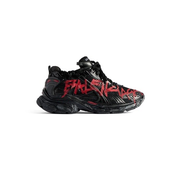 Men's Runner Graffiti Sneaker in Black