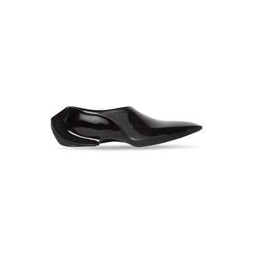 Space shoe faux patent leather loafers