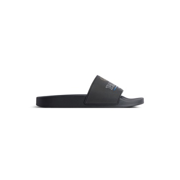 Men's Pool Slide Sandal  in Black