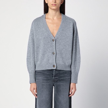 Loulou Studio Grey Wool And Cashmere Zanzibar Cardigan