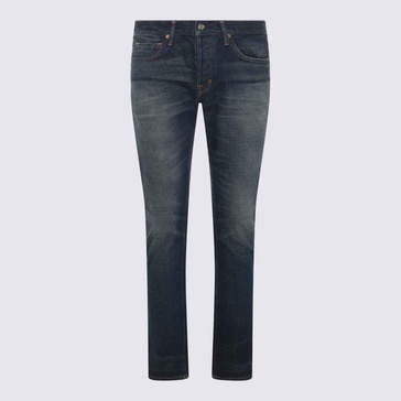 Blue Cotton Denim Jeans