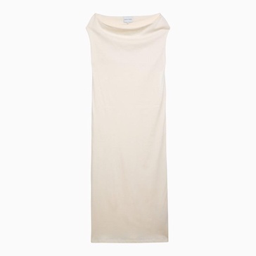 Loulou Studio Martial Midi Dress In Ivory Cotton