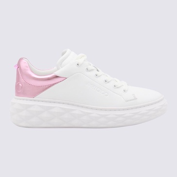 Jimmy Choo White And Pink Sneakers