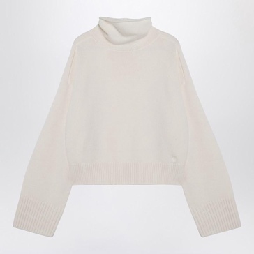 Loulou Studio Ivory Turtleneck Sweater In Wool And Cashmere