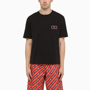 Martine Rose Black Cotton T-Shirt With Logo Men