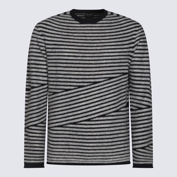 Giorgio Armani Grey Wool Knitwear