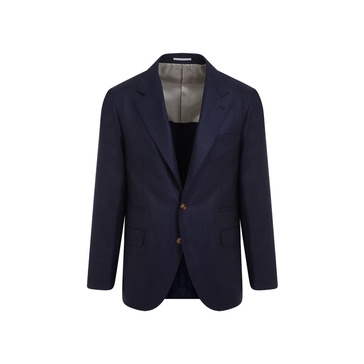 Brunello Cucinelli Single-Breasted Long-Sleeved Blazer