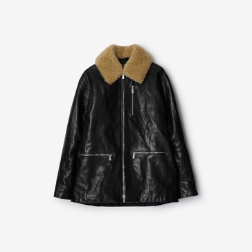 Short Leather Car Coat