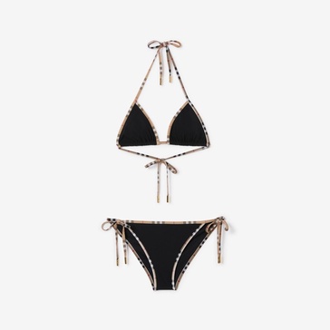 Check Trim Triangle Bikini