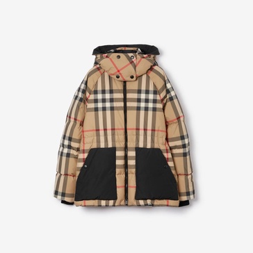 Vintage Check Puffer Jacket