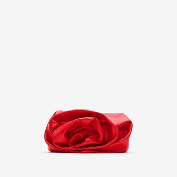 Rose leather clutch bag