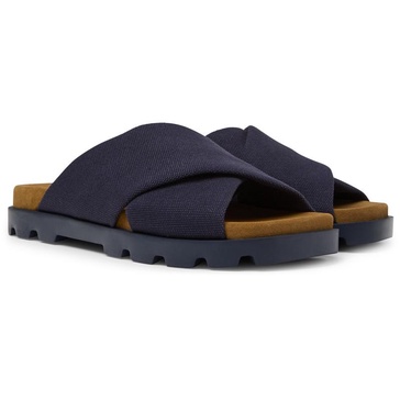 Blue recycled cotton sandals for men