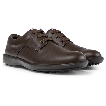 Dark brown blucher shoes for men