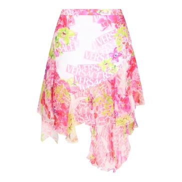 Versace Allover Floral Printed Mini Skirt