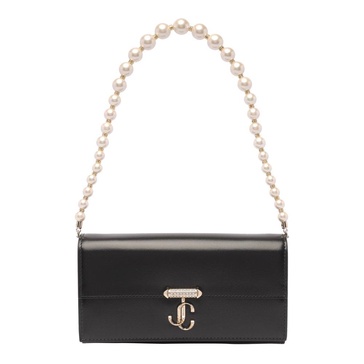 Jimmy Choo Logo Plaque Foldover Shoulder Bag