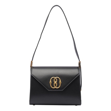 Bally Logo Plaque Foldover-Top Shoulder Bag