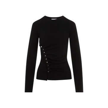 Paco Rabanne Long Sleeved Button-Detailed Top