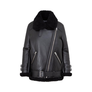 Acne Studios Belted Zip-Up Biker Jacket