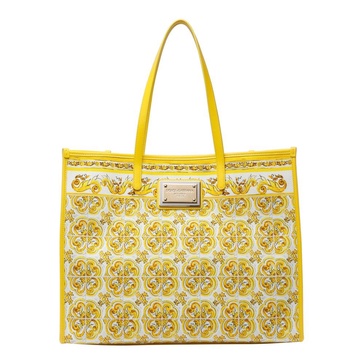 Dolce & Gabbana Majolica Printed Large Shopper Bag