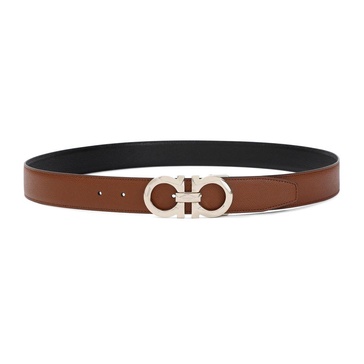 Ferragamo Gancini Buckled Reversible Belt