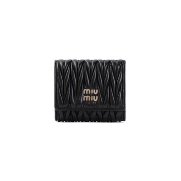 Miu Miu Women Small Wallet Matelassé Nappa Leather