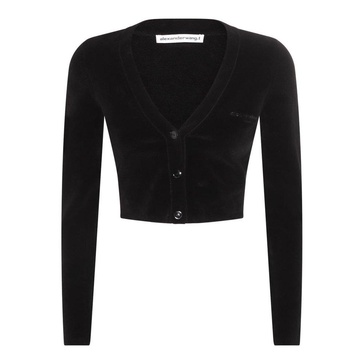 Alexander Wang V-Neck Long-Sleeved Cropped Cardigan