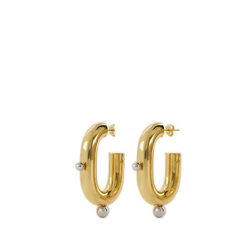 Paco Rabanne XL Link Studded Hoop Earrings