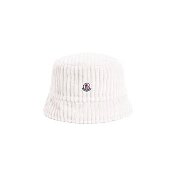 Moncler Logo Patch Ribbed-Knit Bucket Hat