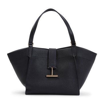 TOM FORD Elegant Black Calf Leather Tote - Medium 29x26x16cm