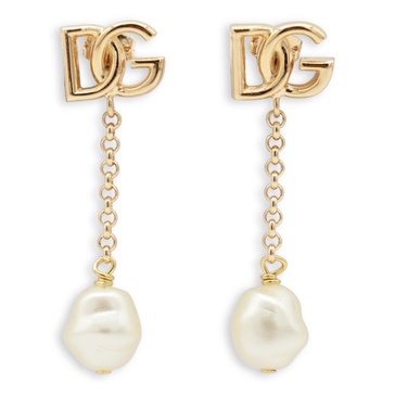 Dolce & Gabbana Pearls And DG Dangling Earrings