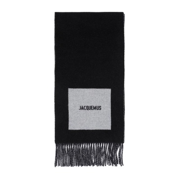 Jacquemus L'Echarpe Rond Carre Fringed Edge Scarf