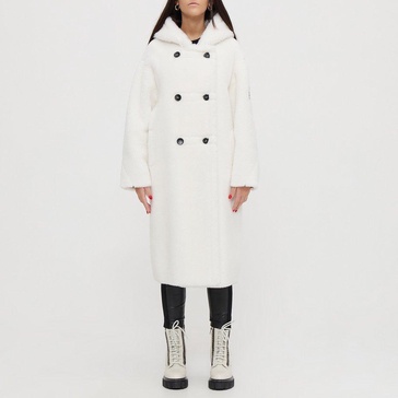 Ermanno Scervino Double-Breasted Faux Fur Midi Coat