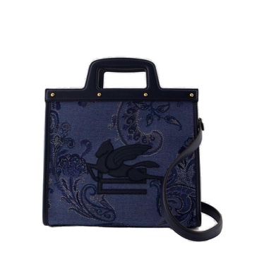 Etro Medium Denim Jacquard Love Trotter Bag