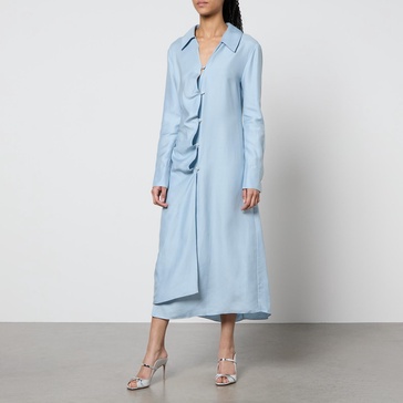 Stine Goya Spencer Poplin Wrap Midi Dress - XS