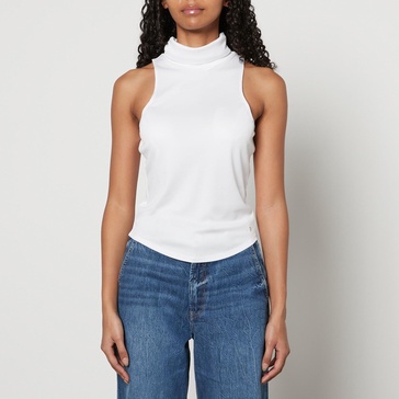 Anine Bing Jennie Stretch-Jersey Sleeveless Turtleneck Top - XS