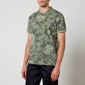 Vivienne Westwood Floral-Print Cotton-Piqué Polo Shirt - S