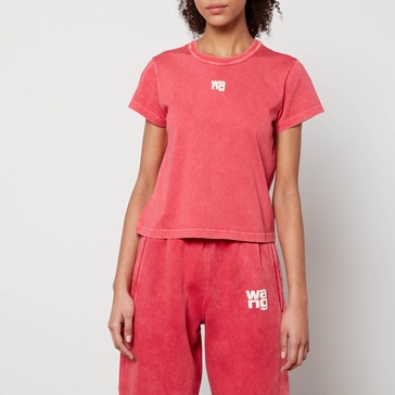 Alexander Wang Essential Logo-Print Cotton-Jersey T-Shirt - XXS