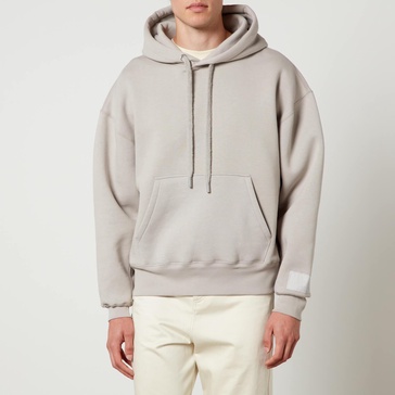 AMI Tonal Logo Cotton-Blend Hoodie - M