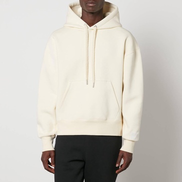 AMI Tonal Logo Cotton-Jersey Hoodie - S