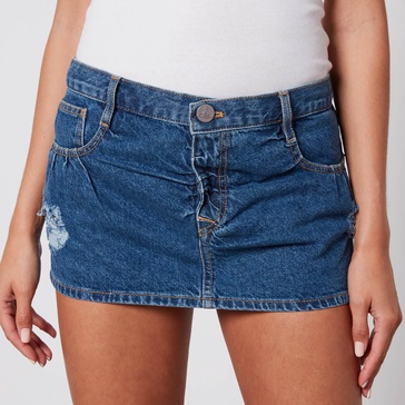 Vivienne Westwood Crewe Foam Denim Mini Skirt - W26