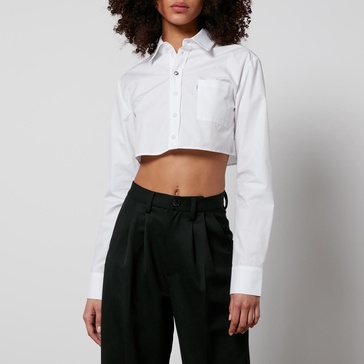 Coperni Cropped Cotton-Poplin Shirt - FR 38/UK 10