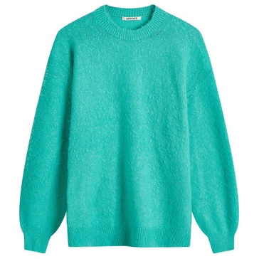 Auralee Brushed Wool Cashmere Crew Knit