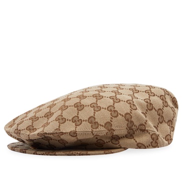 Logo-Appliquéd Monogrammed Canvas Flat Cap