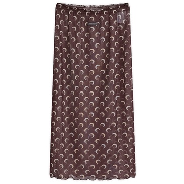 Marine Serre Moon Printed Mesh Midi Skirt