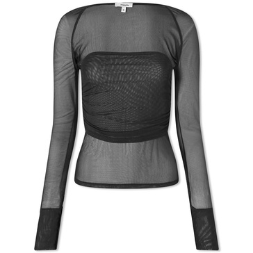 Miaou Iris Long Sleeve Mesh Top