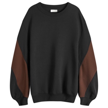 Dries Van Noten Handy Panel Sleeve Crew Sweatshirt